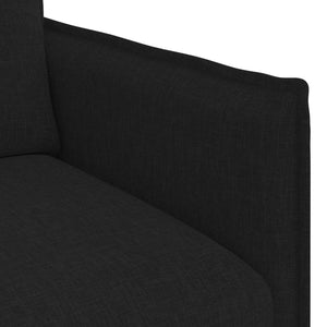 Schwarzes Stoffsofa 156 cm