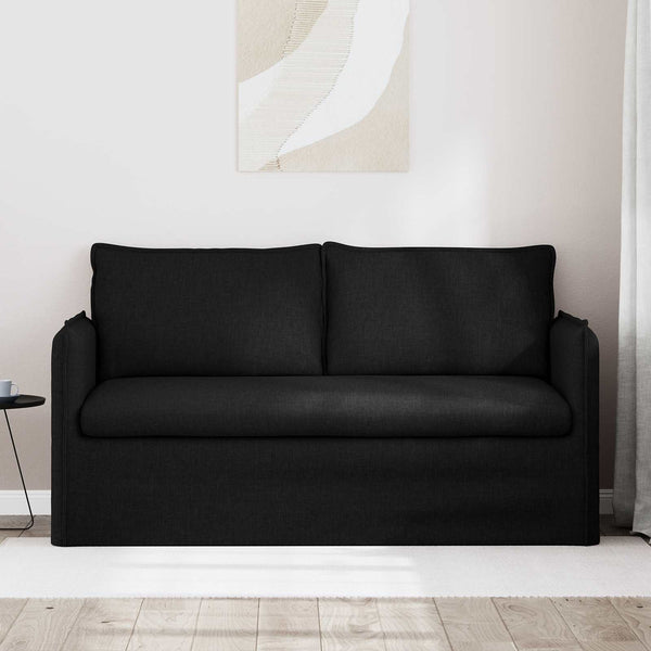 Schwarzes Stoffsofa 156 cm