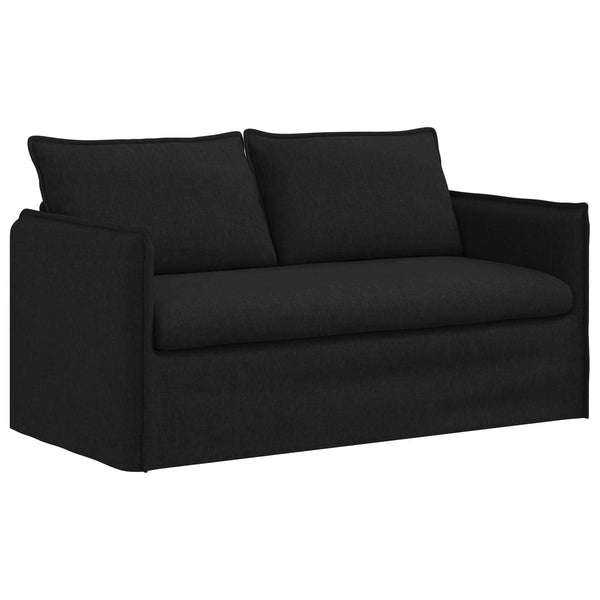 Schwarzes Stoffsofa 156 cm