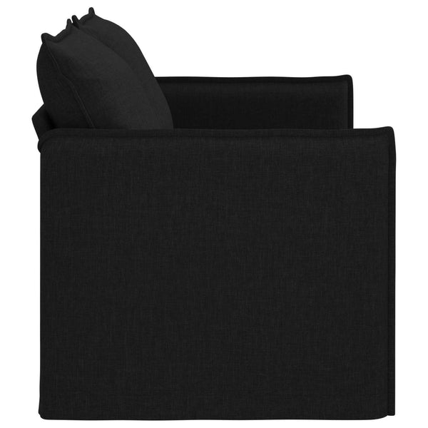 Schwarzes Stoffsofa 156 cm