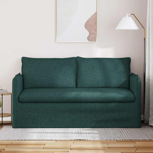 Dunkelgrünes Stoffsofa 156 cm