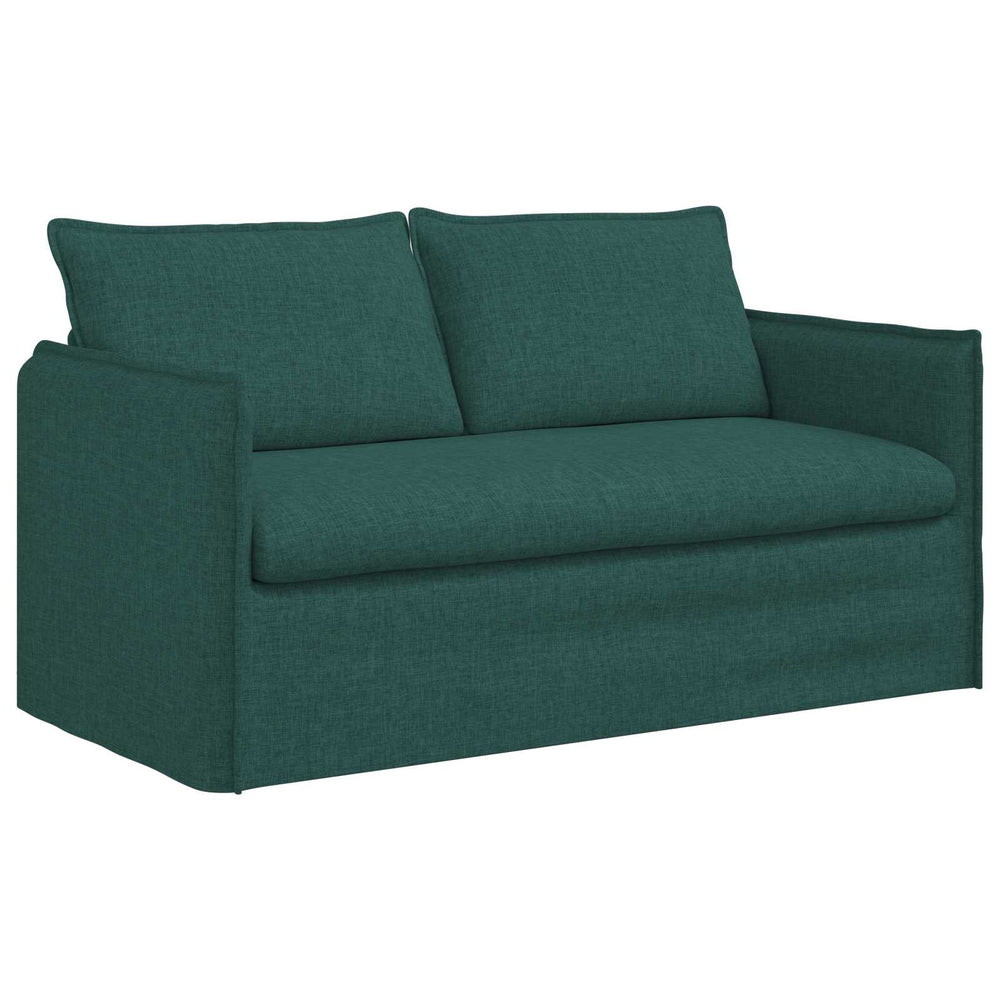 Dunkelgrünes Stoffsofa 156 cm