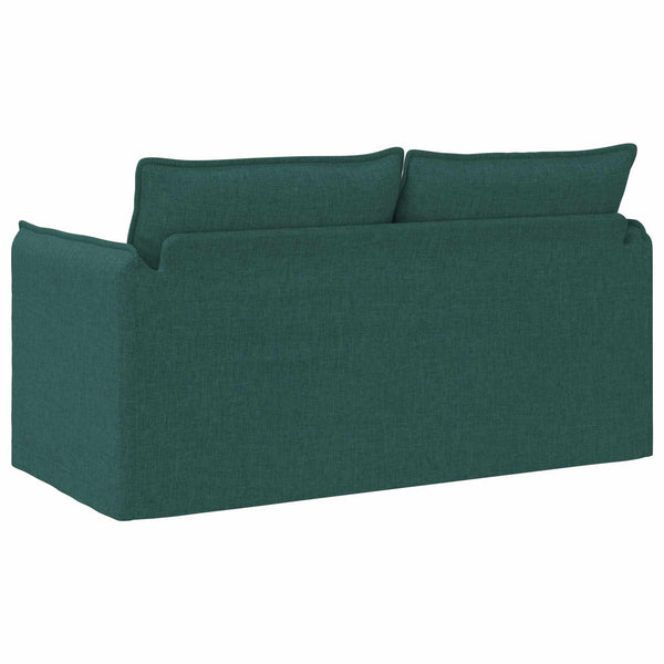 Dunkelgrünes Stoffsofa 156 cm