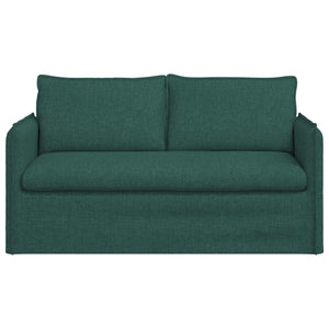 Dunkelgrünes Stoffsofa 156 cm