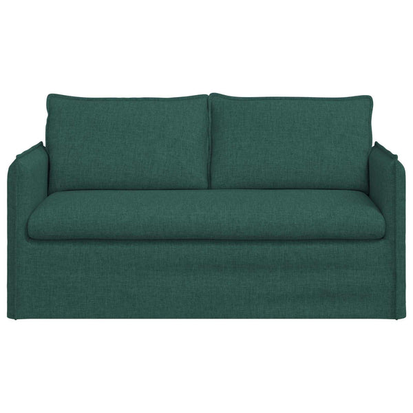 Dunkelgrünes Stoffsofa 156 cm