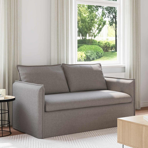 Sofa Taupe Stoff 156 cm