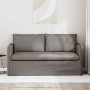 Sofa Taupe Stoff 156 cm