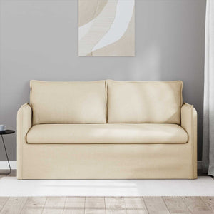 Creme Stoff Sofa 156 cm
