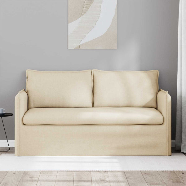 Creme Stoff Sofa 156 cm