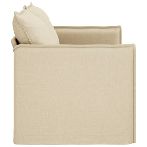 Creme Stoff Sofa 156 cm