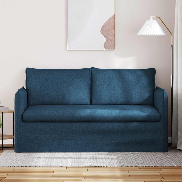 Blaues Stoffsofa 156 cm