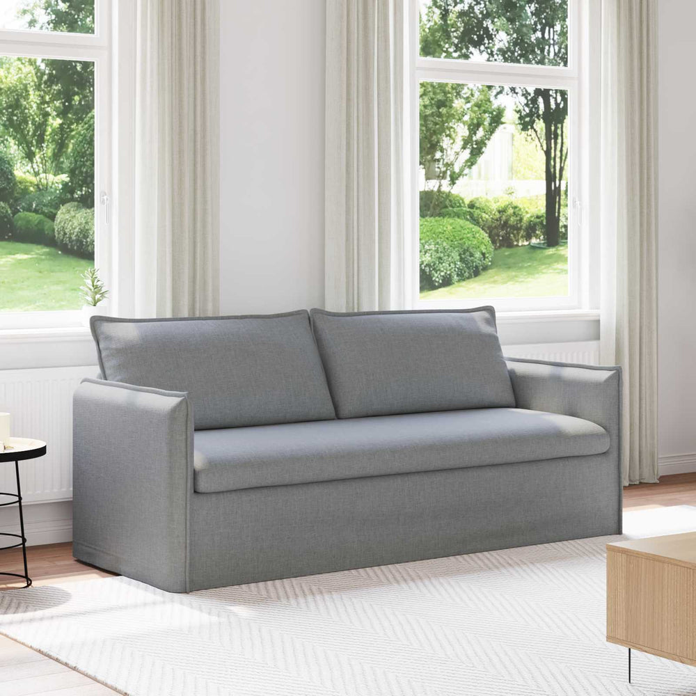 Hellgraues Stoffsofa 196 cm