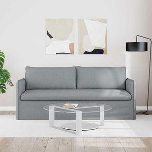 vidaXL Sofa Light Grey 196 x 82 x 85 cm Fabric