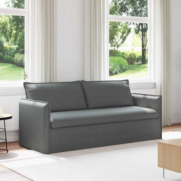 Dunkelgraues Stoffsofa 196 cm