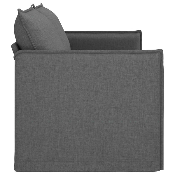 Dunkelgraues Stoffsofa 196 cm