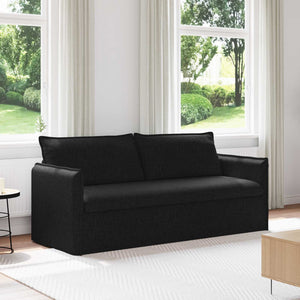 Schwarzes Stoffsofa 196 cm