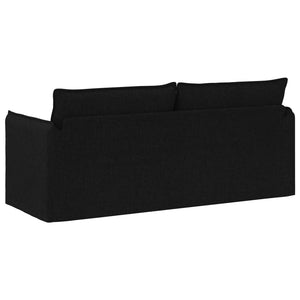 Schwarzes Stoffsofa 196 cm