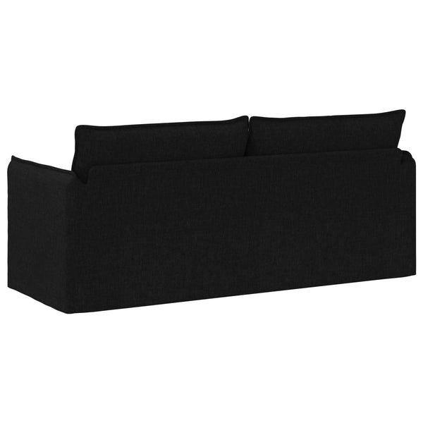 Schwarzes Stoffsofa 196 cm