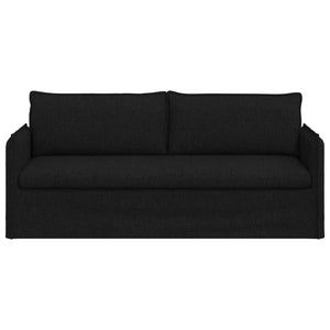 Schwarzes Stoffsofa 196 cm