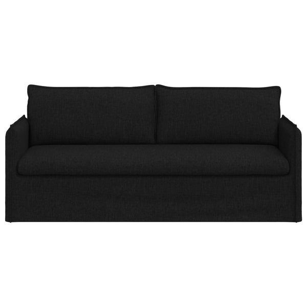 Schwarzes Stoffsofa 196 cm