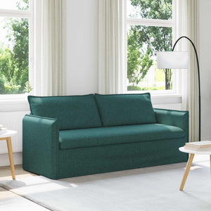 Dunkelgrünes Stoffsofa 196 cm