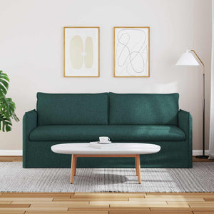 Dunkelgrünes Stoffsofa 196 cm