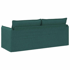 Dunkelgrünes Stoffsofa 196 cm