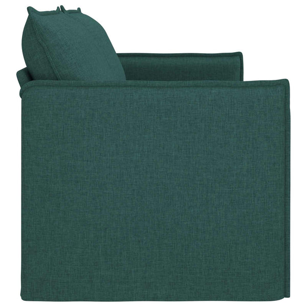 Dunkelgrünes Stoffsofa 196 cm