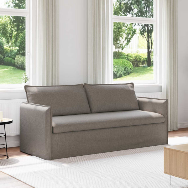 Sofa Taupe Stoff 196 cm