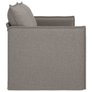 Sofa Taupe Stoff 196 cm
