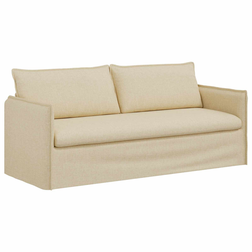 Cremefarbenes Stoffsofa, 196 cm