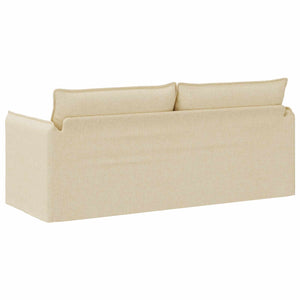 Cremefarbenes Stoffsofa, 196 cm