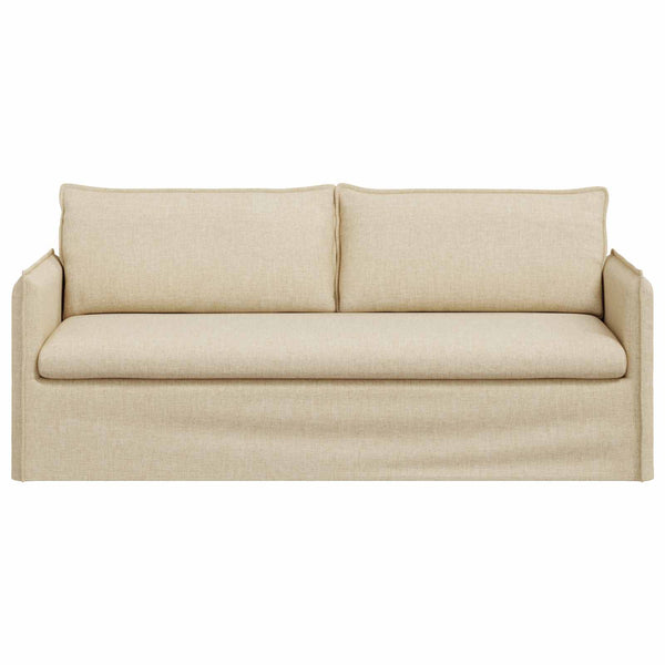 Cremefarbenes Stoffsofa, 196 cm