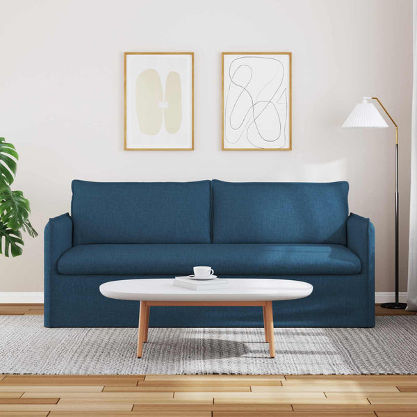 Blaues Stoffsofa 196 cm