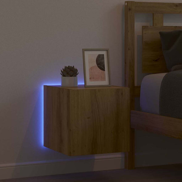 TV-Wandschrank Eiche mit LED