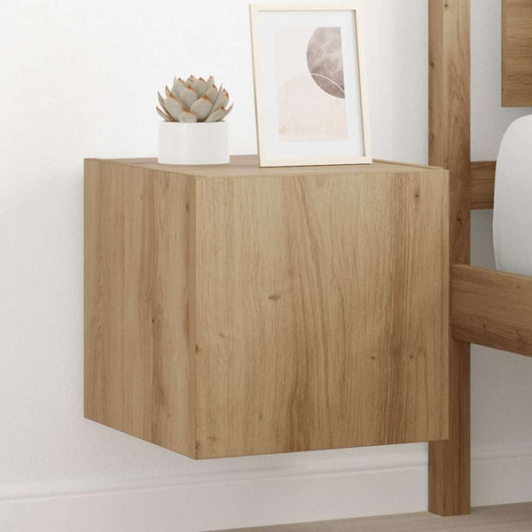 TV-Wandschrank Eiche mit LED