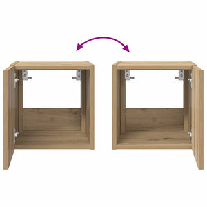 TV-Wandschrank Eiche mit LED