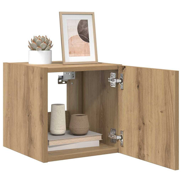 TV-Wandschrank Eiche mit LED