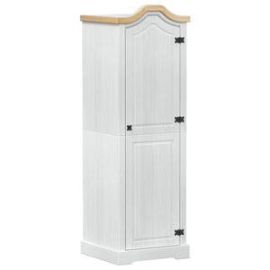 Weißer Kleiderschrank Kiefer Massivholz 55x52x170 cm