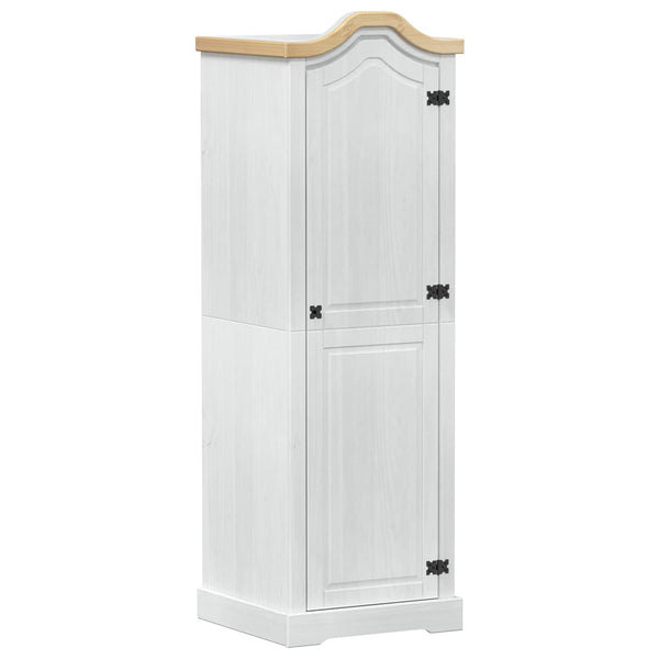 Weißer Kleiderschrank Kiefer Massivholz 55x52x170 cm
