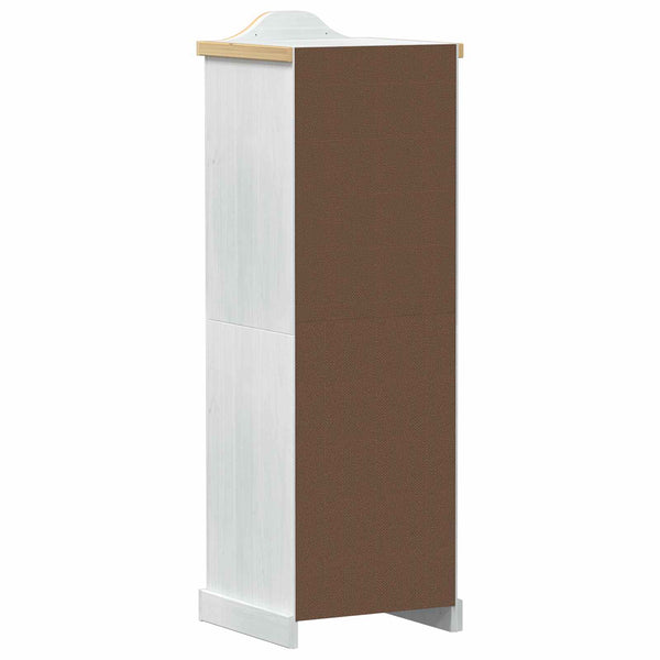 Weißer Kleiderschrank Kiefer Massivholz 55x52x170 cm