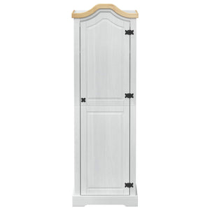 Weißer Kleiderschrank Kiefer Massivholz 55x52x170 cm