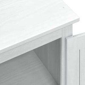 Weißer Kleiderschrank Kiefer Massivholz 55x50x170cm