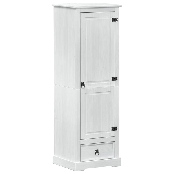 Weißer Kleiderschrank Kiefer Massivholz 55x50x170cm