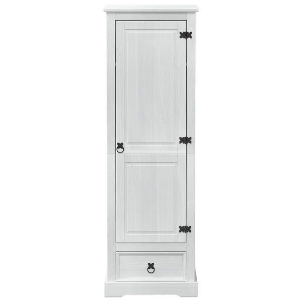 Weißer Kleiderschrank Kiefer Massivholz 55x50x170cm