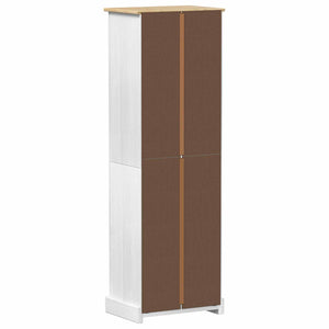 Weißer Kleiderschrank Kiefer Massivholz 55x38x170cm