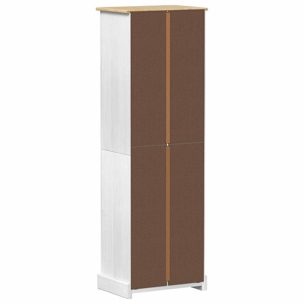 Weißer Kleiderschrank Kiefer Massivholz 55x38x170cm