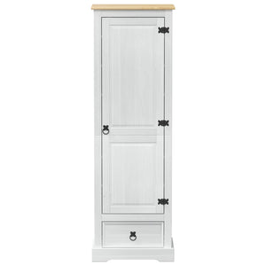 Weißer Kleiderschrank Kiefer Massivholz 55x38x170cm