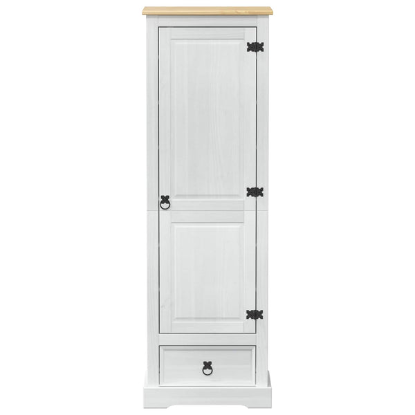 Weißer Kleiderschrank Kiefer Massivholz 55x38x170cm
