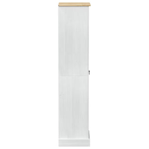 Weißer Kleiderschrank Kiefer Massivholz 55x38x170cm